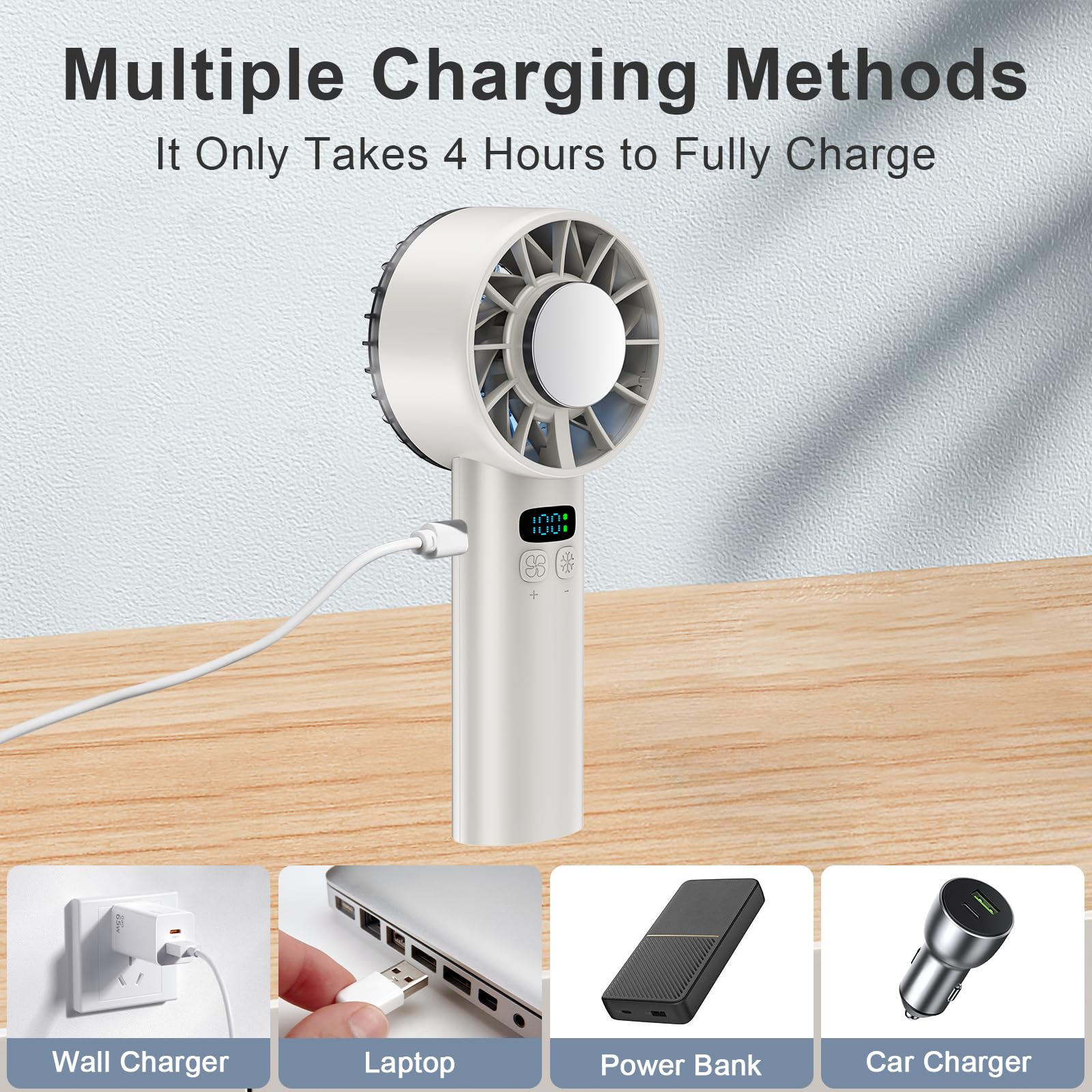 ArcticBreeze Pro — Handheld Ice-Cooling Fan (6000mAh, 20H Battery, Turbo) - Bali Summer Store
